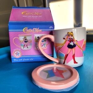 ⭐️Sailor Moon Mug with Coaster Lid⭐️